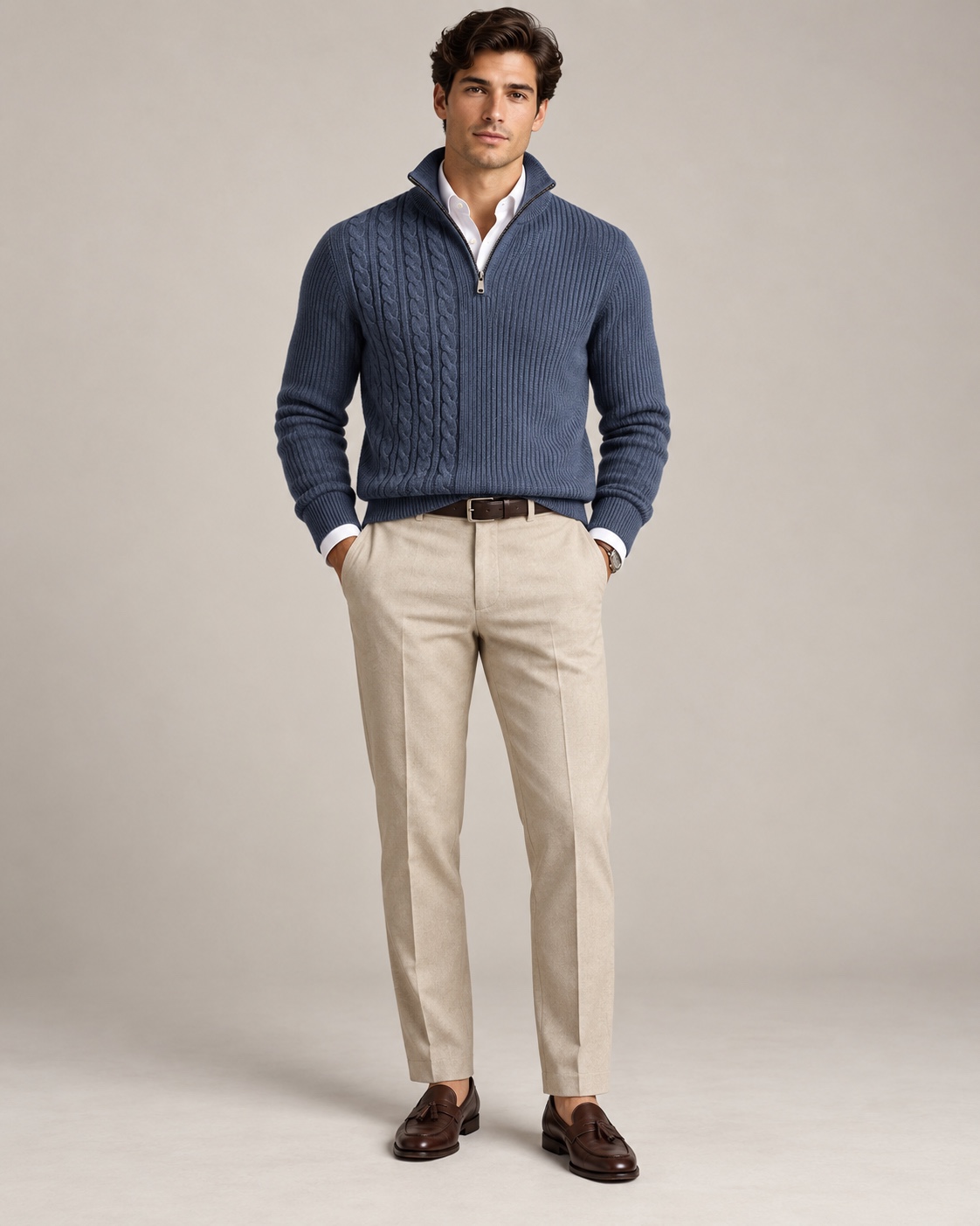 Cable Quarter-Zip