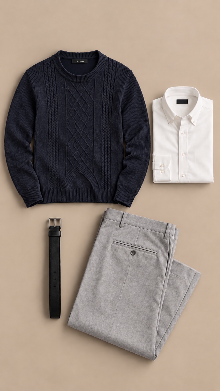Cable Crewneck Sweater